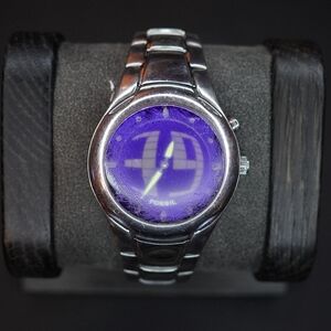 Rare Vintage FOSSIL Big Tic JR8096 Blue Quartz Animated Mens Watch